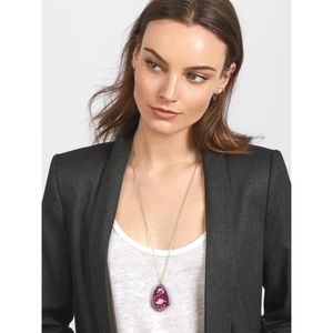 Baublebar Magenta Geode Pendant Necklace